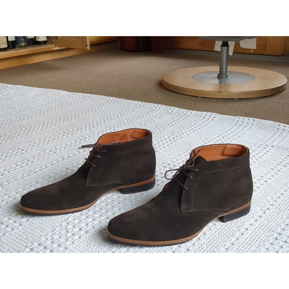 Wolf‎ & Shepherd Striker Suede Chukka Boots Chocolate Brown Size 10.5 P Lace Up